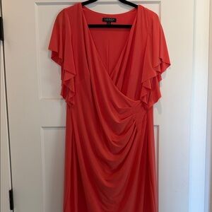 Lauren Ralph Lauren Women's Coral Draped Dress